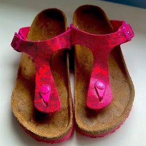 Girls hot pink Birkenstocks size 34